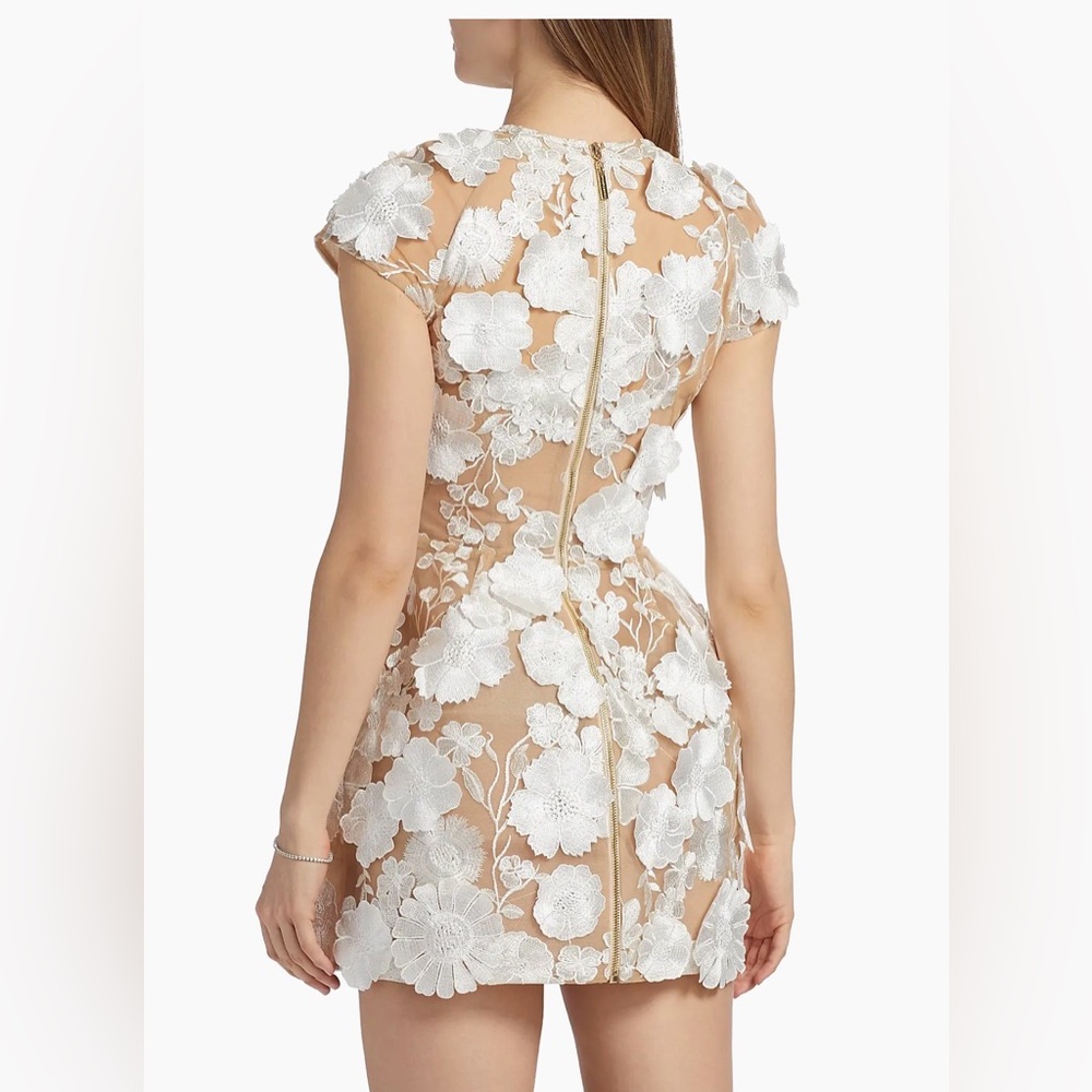 NWOT BRONX AND BANCO Jasmine Cap-Sleeve Floral Lace Minidress - Picture 6 of 15